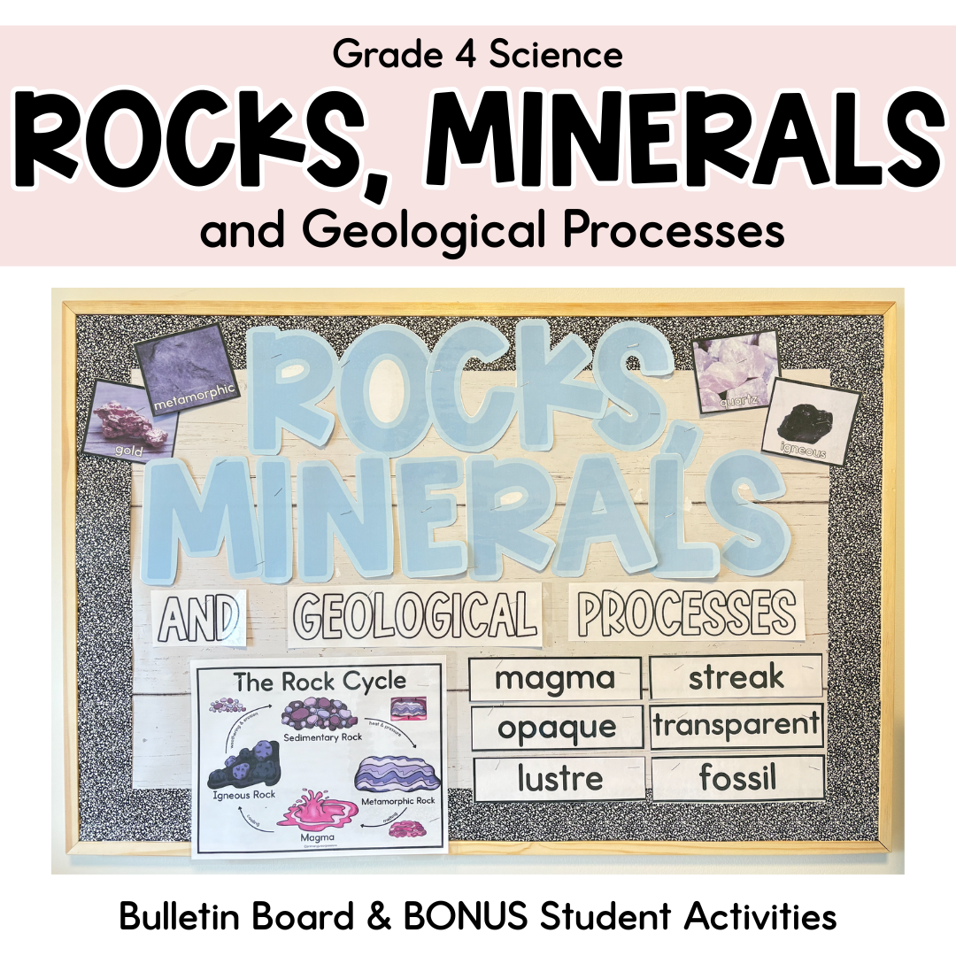Rocks and Minerals Bulletin Board | Grade 4 | Ontario | BONUS Activities