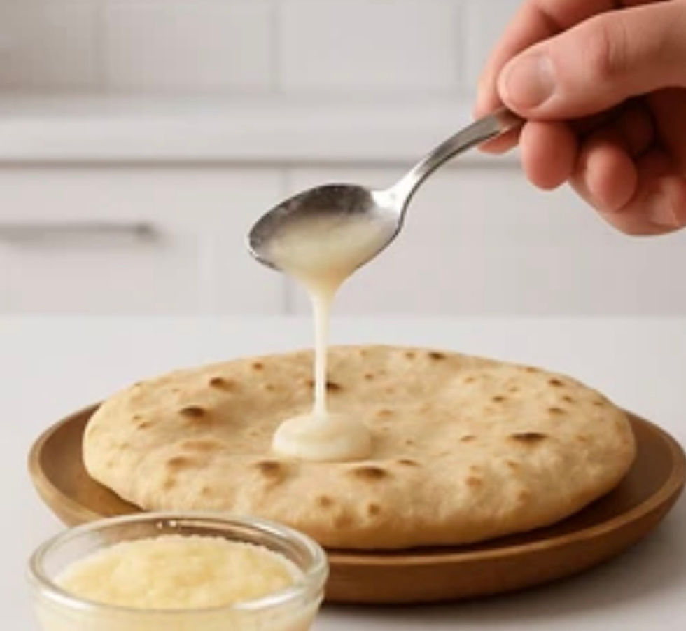 Ghee with Roti and Dal