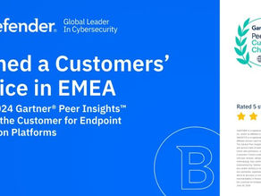 Bitdefender ocenený v prieskume Gartner ® Peer Insights ™ Voice of the Customer for EPPs na rok 2024
