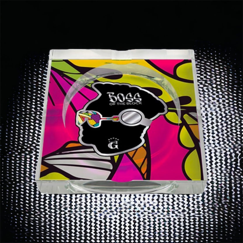 Boss of the Block Multi Colored Crystal Ash Tray