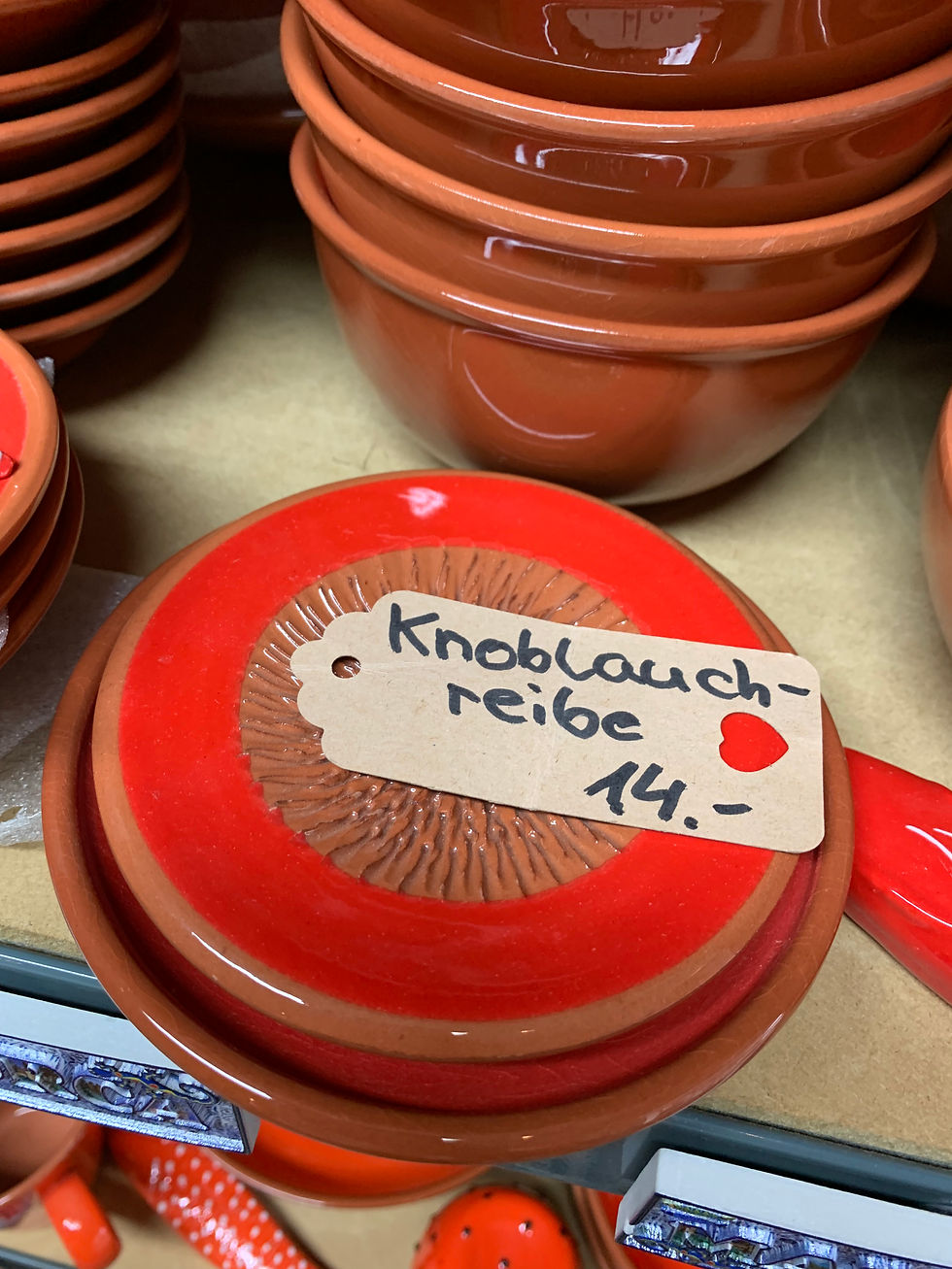 Thumbnail: Knoblauchreibe klein | Keramikreibe  