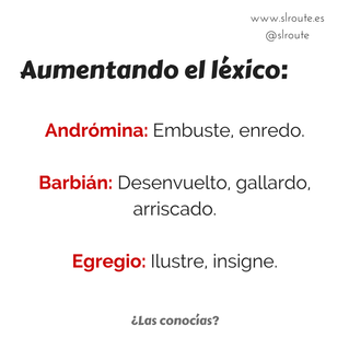 AUMENTANDO EL LÉXICO... ¿LAS CONOCÍAS?