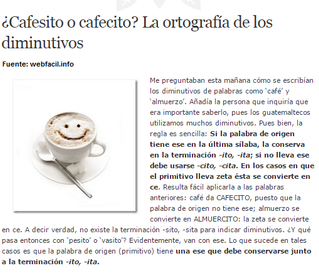 CAFESITO O CAFECITO...