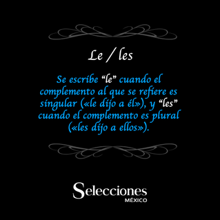 CUÁNDO USAR "LE" O "LES"