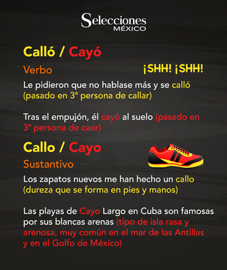 CALLÓ/CAYÓ, CALLO/CAYO...
