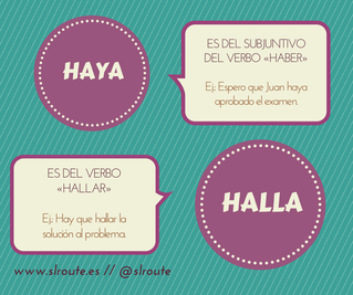 NO CONFUNDAS "HAYA" CON "HALLA"...