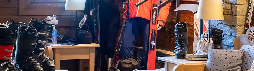 Photo d'un magasin Gilbert Sport pour la location de chaussures de ski personnalisées avec un scan en 3D
