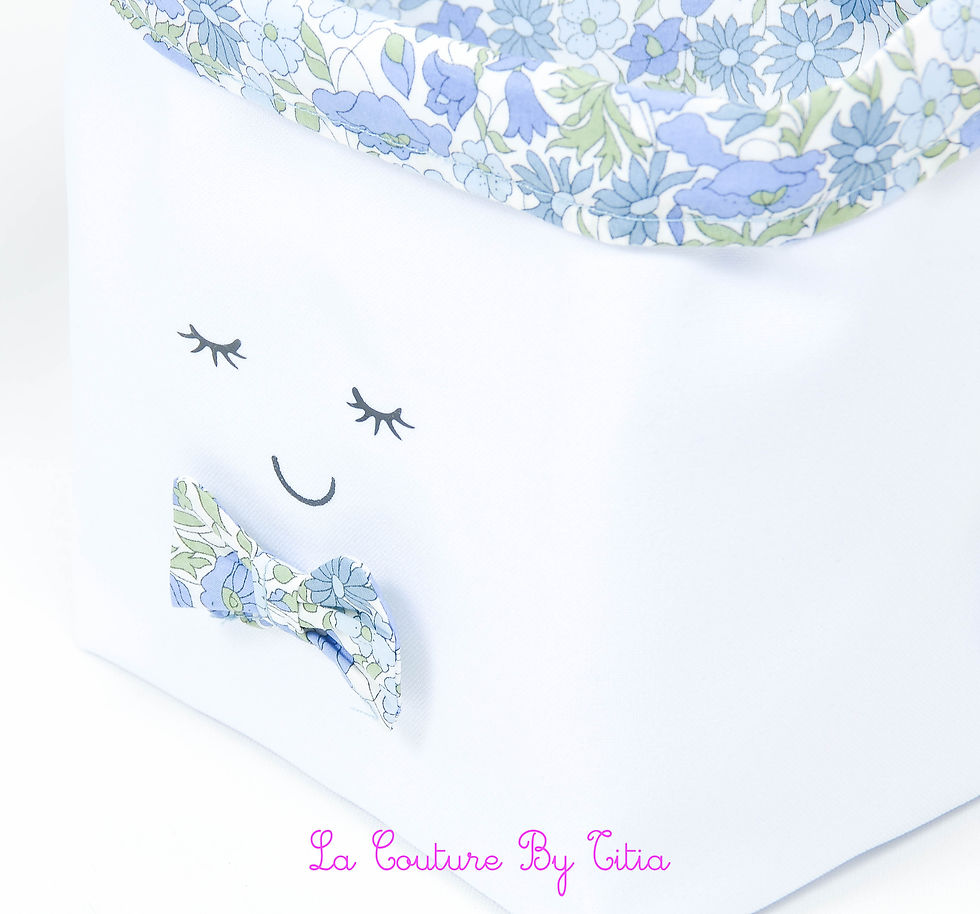 Thumbnail: Lot de 2 panières corbeilles de rangement blanc, renard Liberty Wiltshi