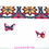 Miniature : Tour de Lit wax blanc, jaune et papillon fuchsia