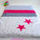 Miniature : Couverture bébé personnalisable pluie d'étoiles gris et étoiles framboise
