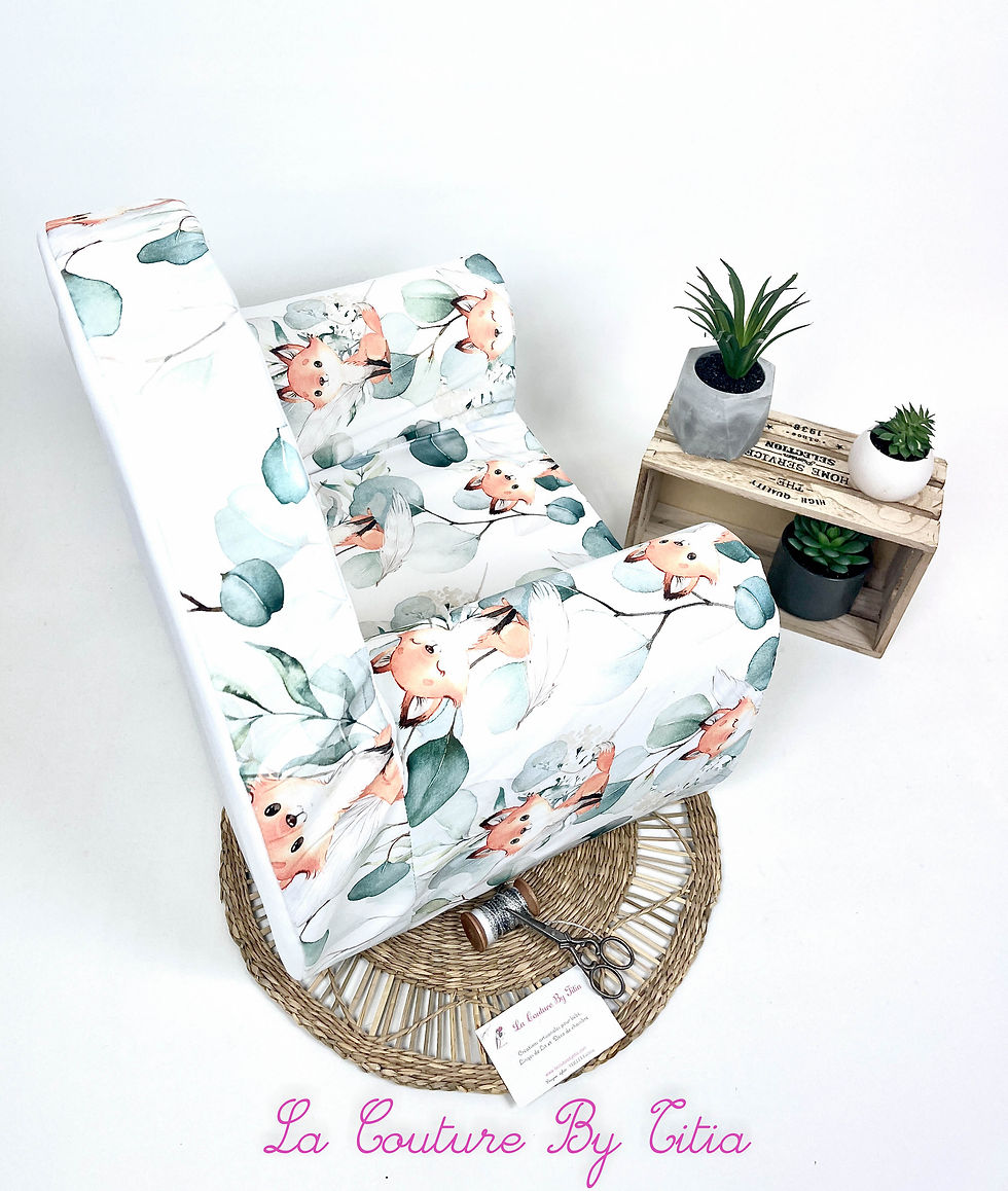 Thumbnail: Fauteuil enfant, fauteuil enfant personnalisable, fauteuil enfant animaux renard