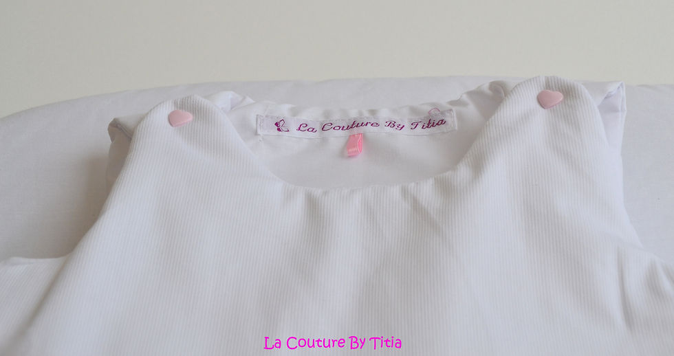 Miniature : Turbulette gigoteuse rose blanc Shabby chic et papillon Liberty