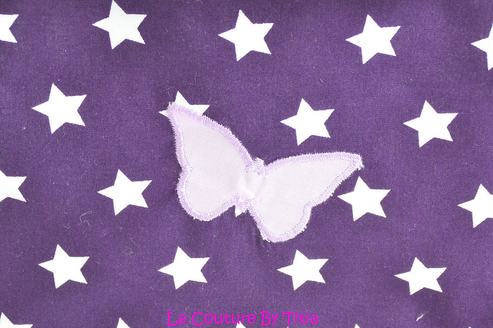 Miniature : Lot de 2 panières corbeilles de rangement étoiles violet et papillon parme