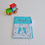 Miniature : Protège Carnet de Santé gris et étoiles turquoise