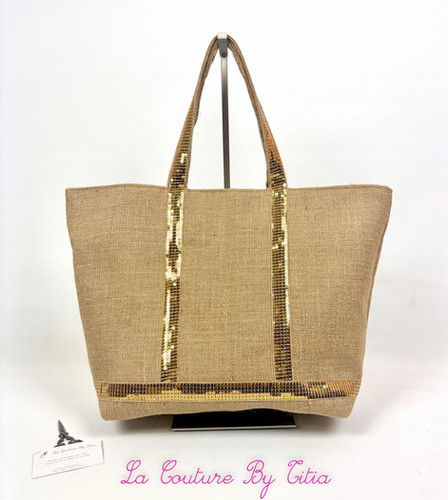 Paillettes Imitation Sac Vanessa Bruno Sac Cabas Simili Cuir Noir