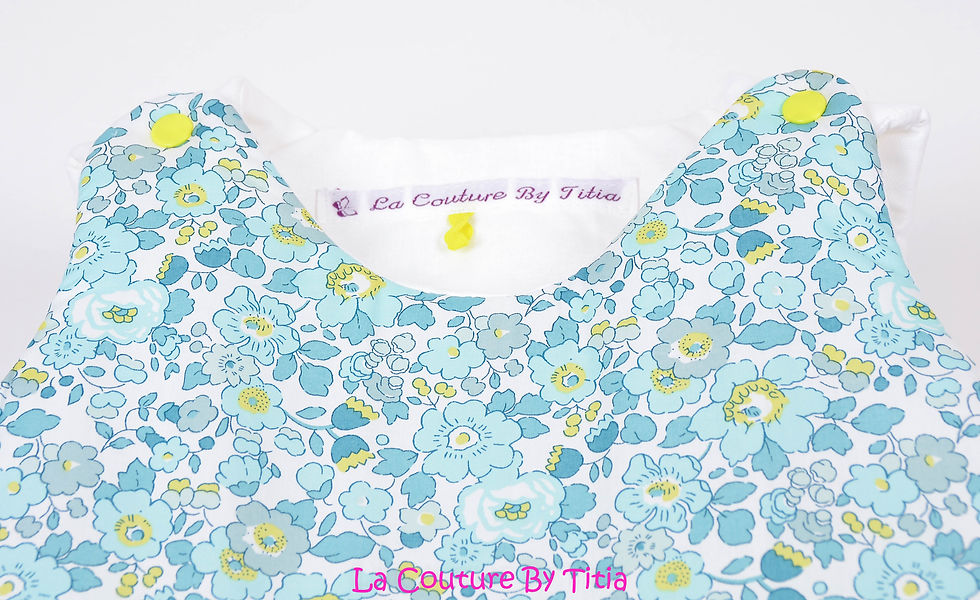 Thumbnail: Turbulette gigoteuse blanc, jaune et étoiles Liberty mitsi lemon