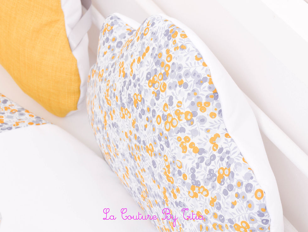 Thumbnail: Cloud and Sleeping Bed Tower White, Mustard and Stars Liberty Wiltshire