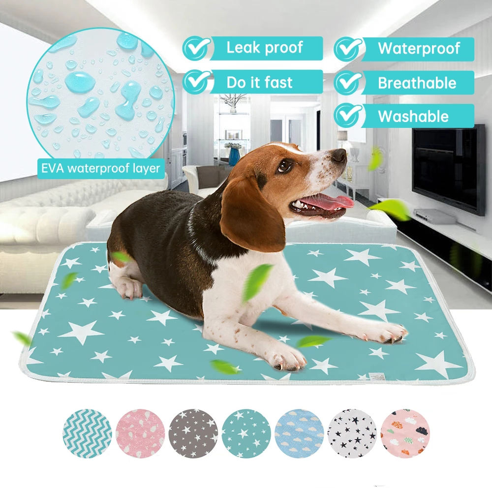 Reusable Dog Urine Pad Waterproof Pet Training Mat Absorbent Breathable
