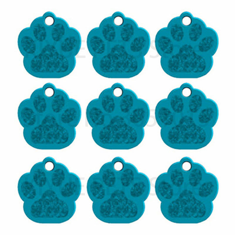 Miniatura: Wholesale 20Pcs Engraved Cat Puppy Pet ID Name Collar Tag Pendant 