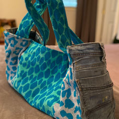 Upcycled Denim Beach Bag