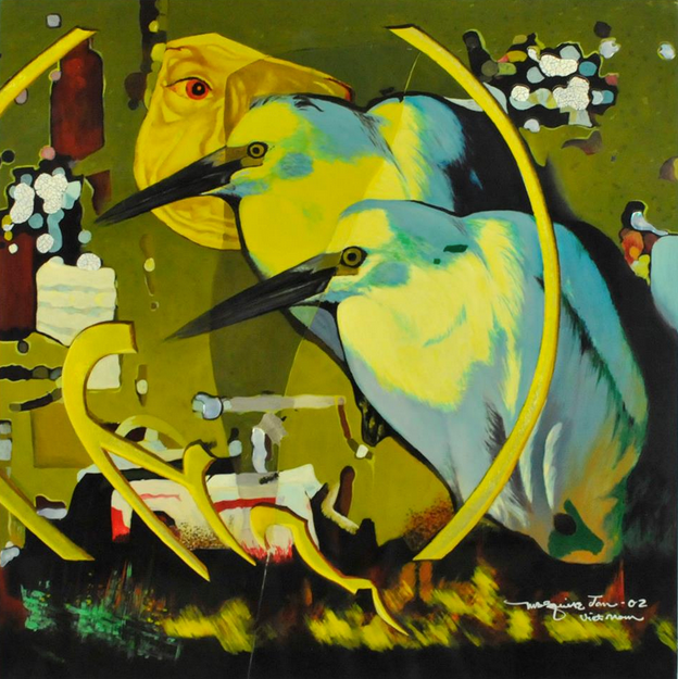 vietnamese, lacquer painting, jewelry, santa barbara, california