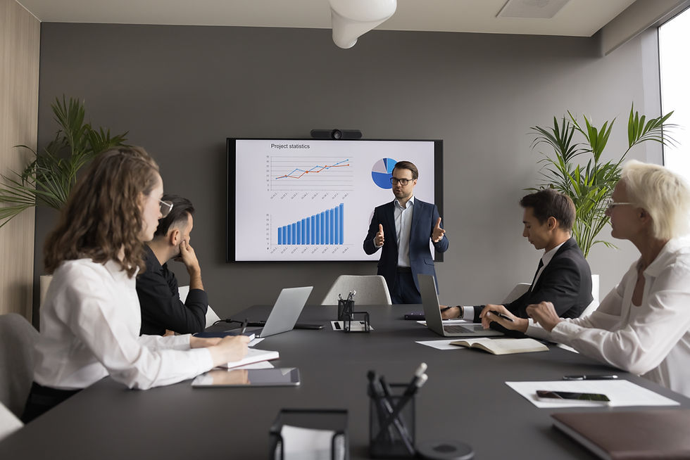 Conference room meeting on data. How to Create a Data-Driven Culture