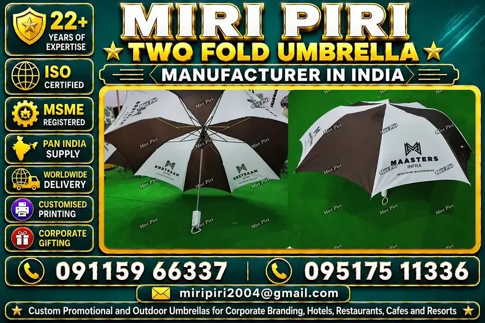 Umbrella 2 Fold Madhya Pradesh commercial manufacturer and supplier for wholesale umbrella requirements.