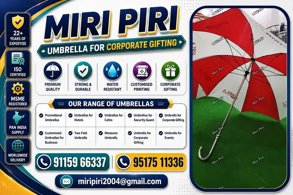 Printed Umbrella Tripura manufacturer and supplier offering customised logo branding solutions.