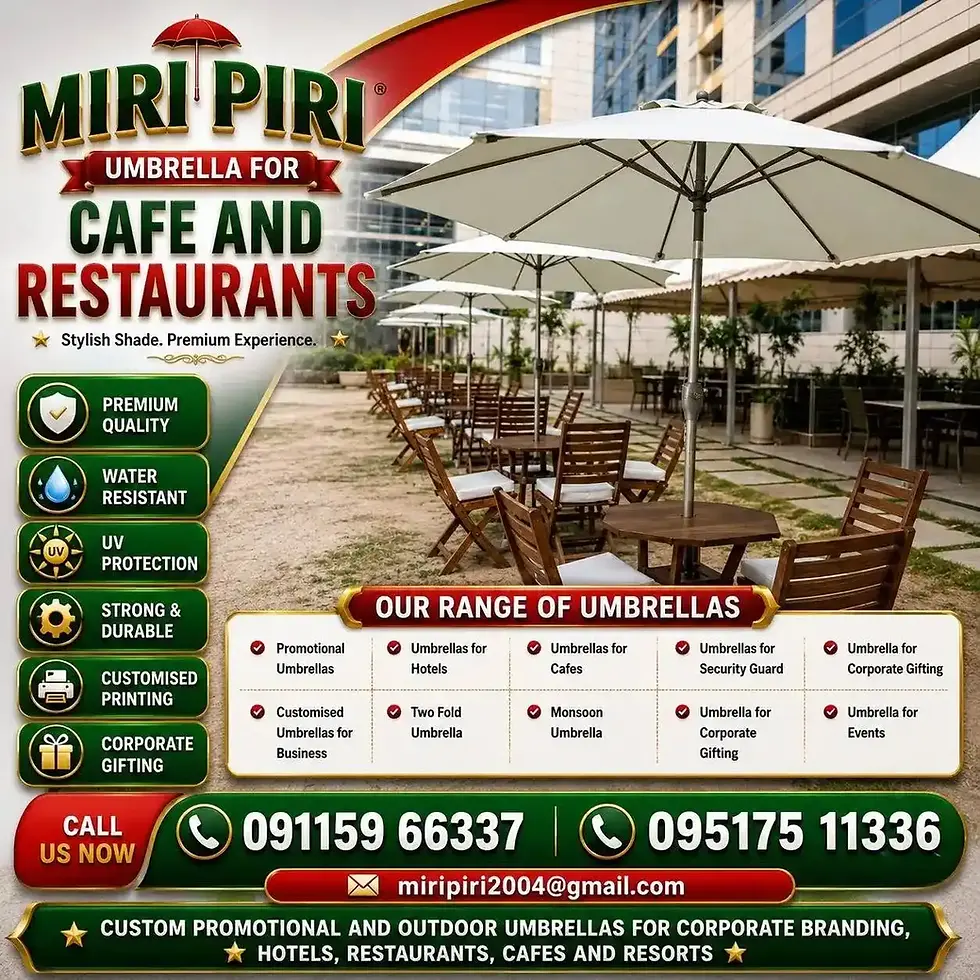 Umbrella for Cafe and Restaurants Maharashtra supplier providing hospitality shade solutions.