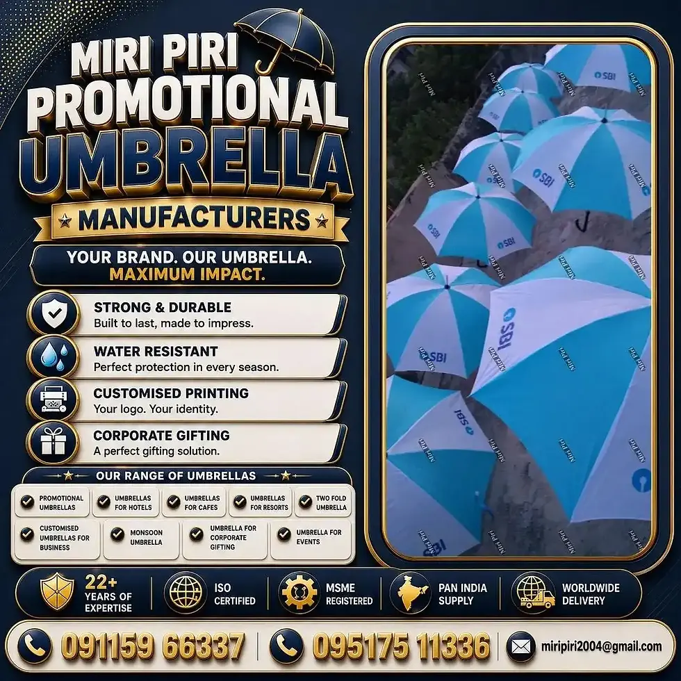 Advertising Umbrella Near Me Karnataka manufacturer and supplier offering outdoor branding, advertising display and business visibility solutions.


