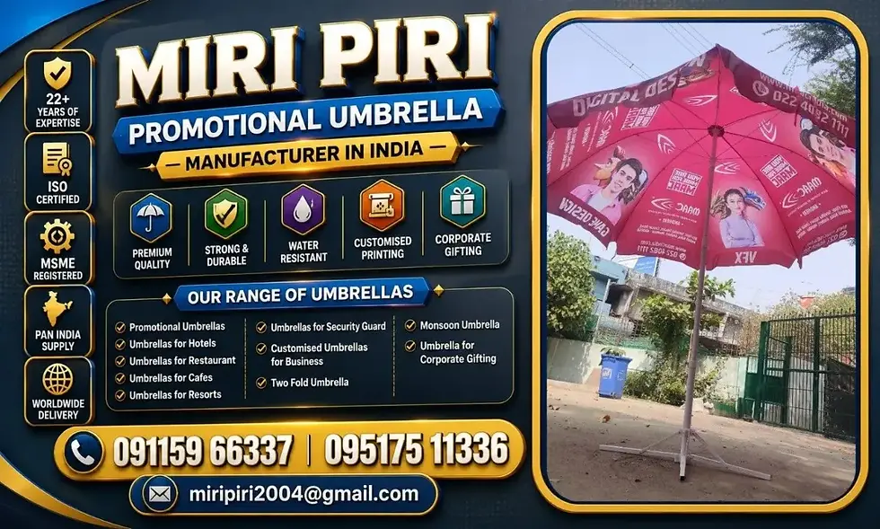 Garden Umbrella Kerala trusted supplier providing dependable outdoor shade solutions.