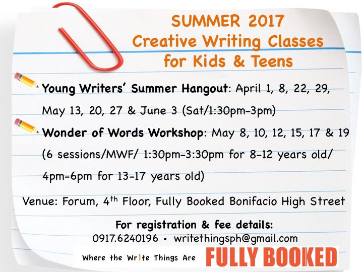 Creative Writing Classes and Workshops 2017