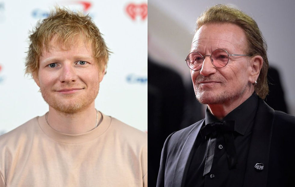 Ed Sheeran e Bono.
