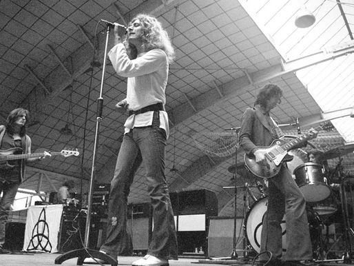 Teste de som do Led Zeppelin no palco do Oude Rai em 27 de maio de 1972 em Amsterdã, Holanda