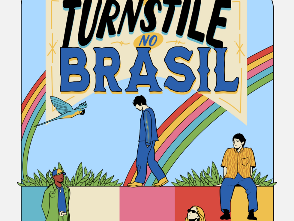 Arte inspirada no show do Turnstile no Lollapalooza Brasil viraliza e ganha as ruas