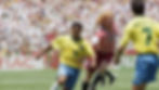 Romário e Bebeto em campo. Copa do Mundo de 1994