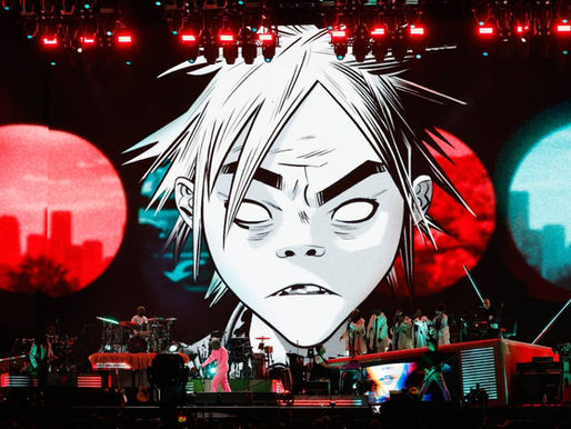 Gorillaz no palco do Coachella durante o Coachella Valley Music and Arts Festival de 2023