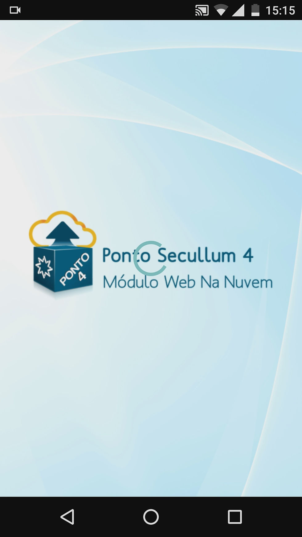 Tela de carregamento do módulo Web