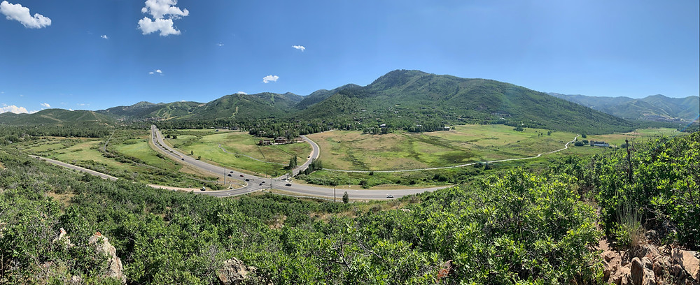 view from Quarry Mountain in Park City, Utah
