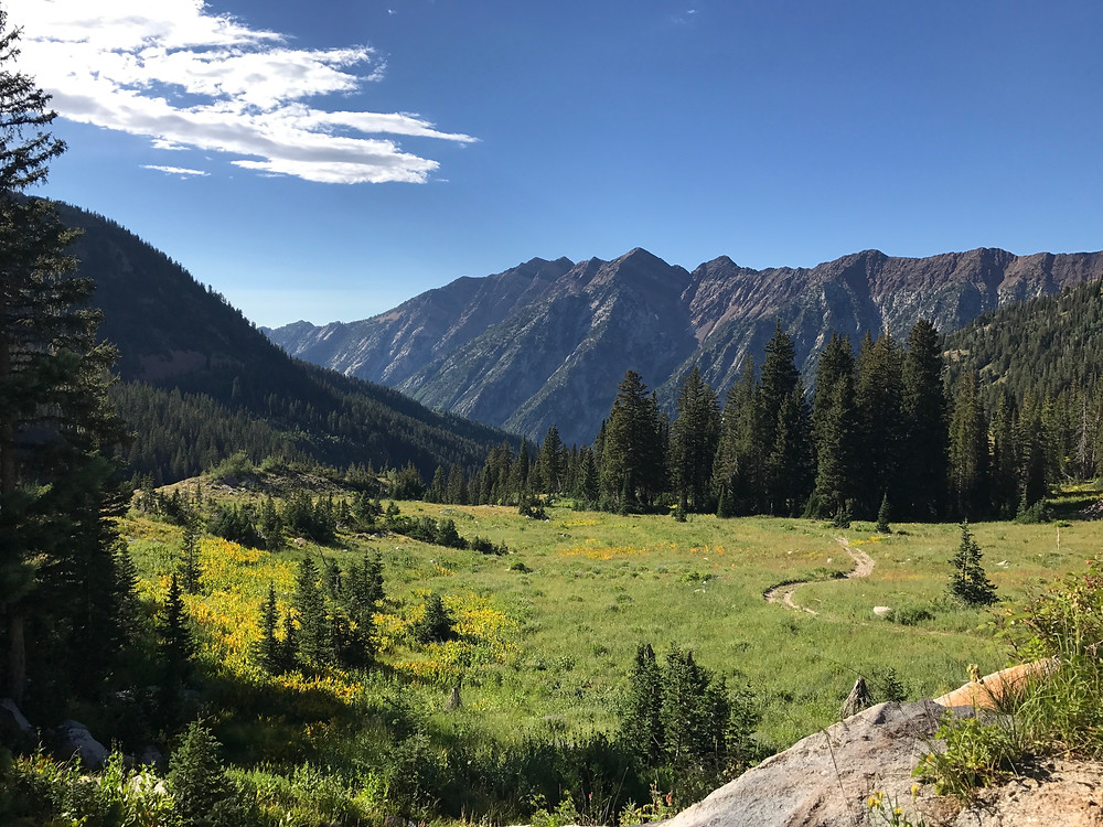 White Pine Lake trail in Little Cottonwood Canyon, Utah