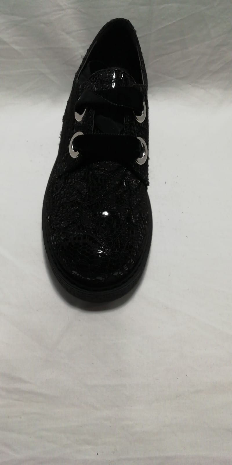 FRANCESINA CULT PELLE PIZZO NERO   LACCI   BAMBINA