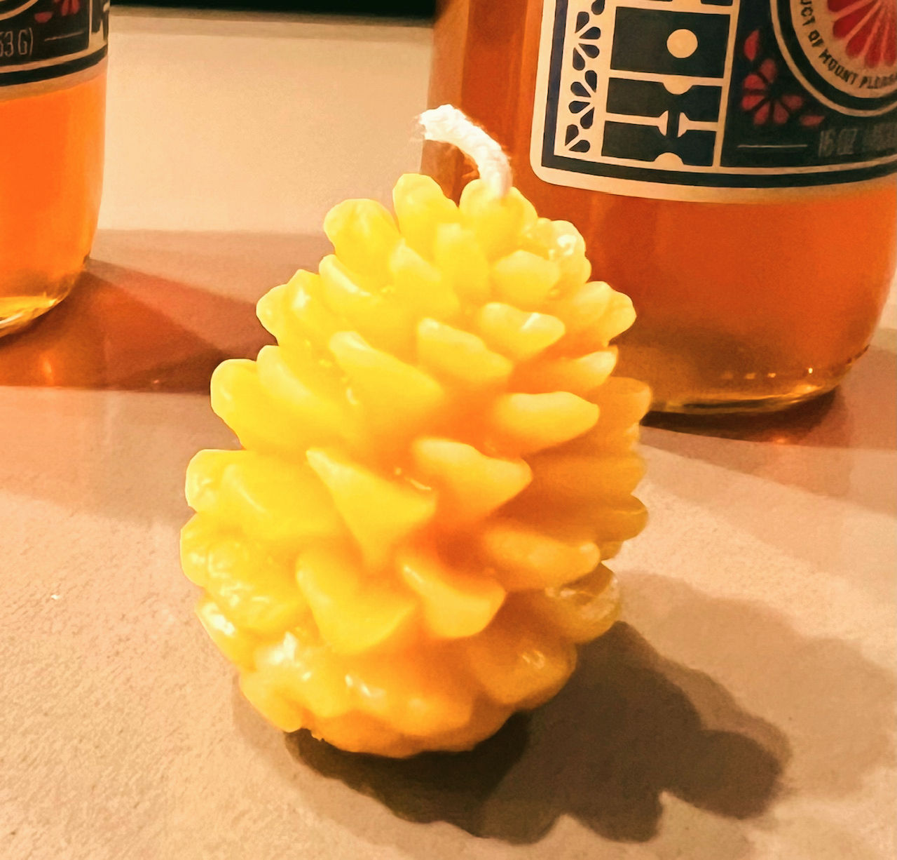Pine Cone Beeswax Candle