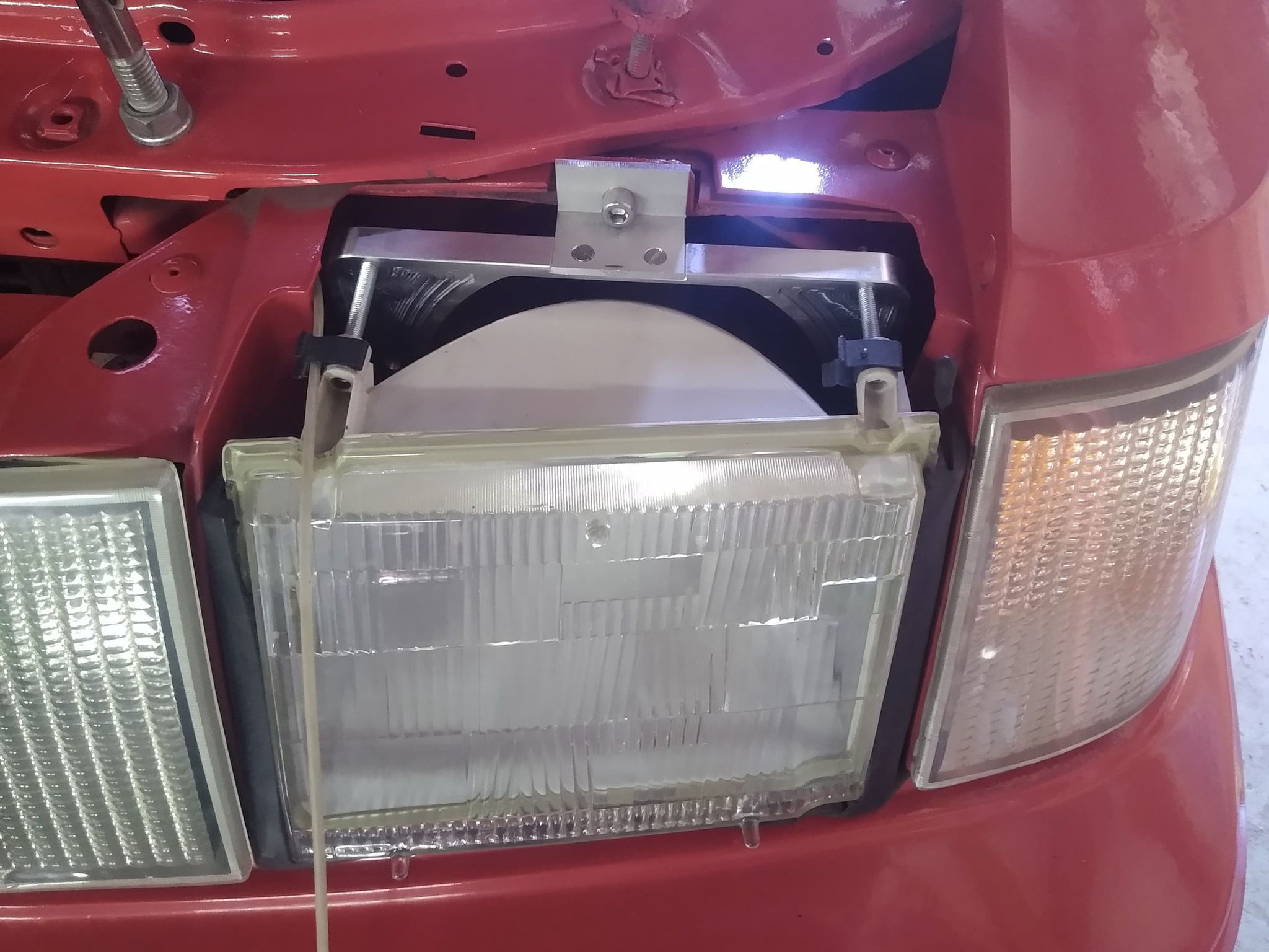 85.5-86 Mustang SVO Headlight Adjuster Plates-Billet Aluminum-Pair