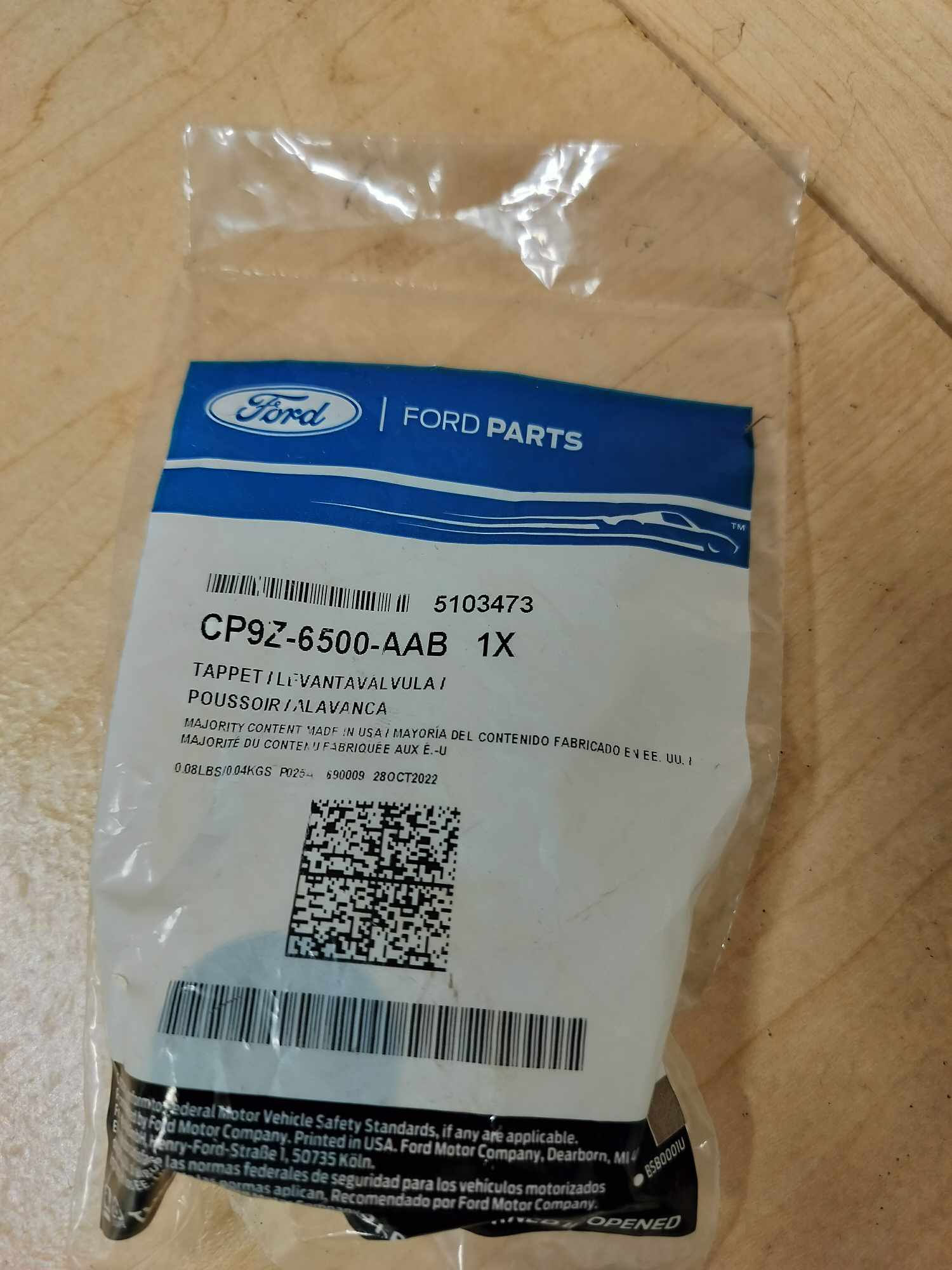 2001-2023 Ford 2.0/2.3  Camshaft Follower Valve Tappet 3.000mm - CP9Z-6500-AAB