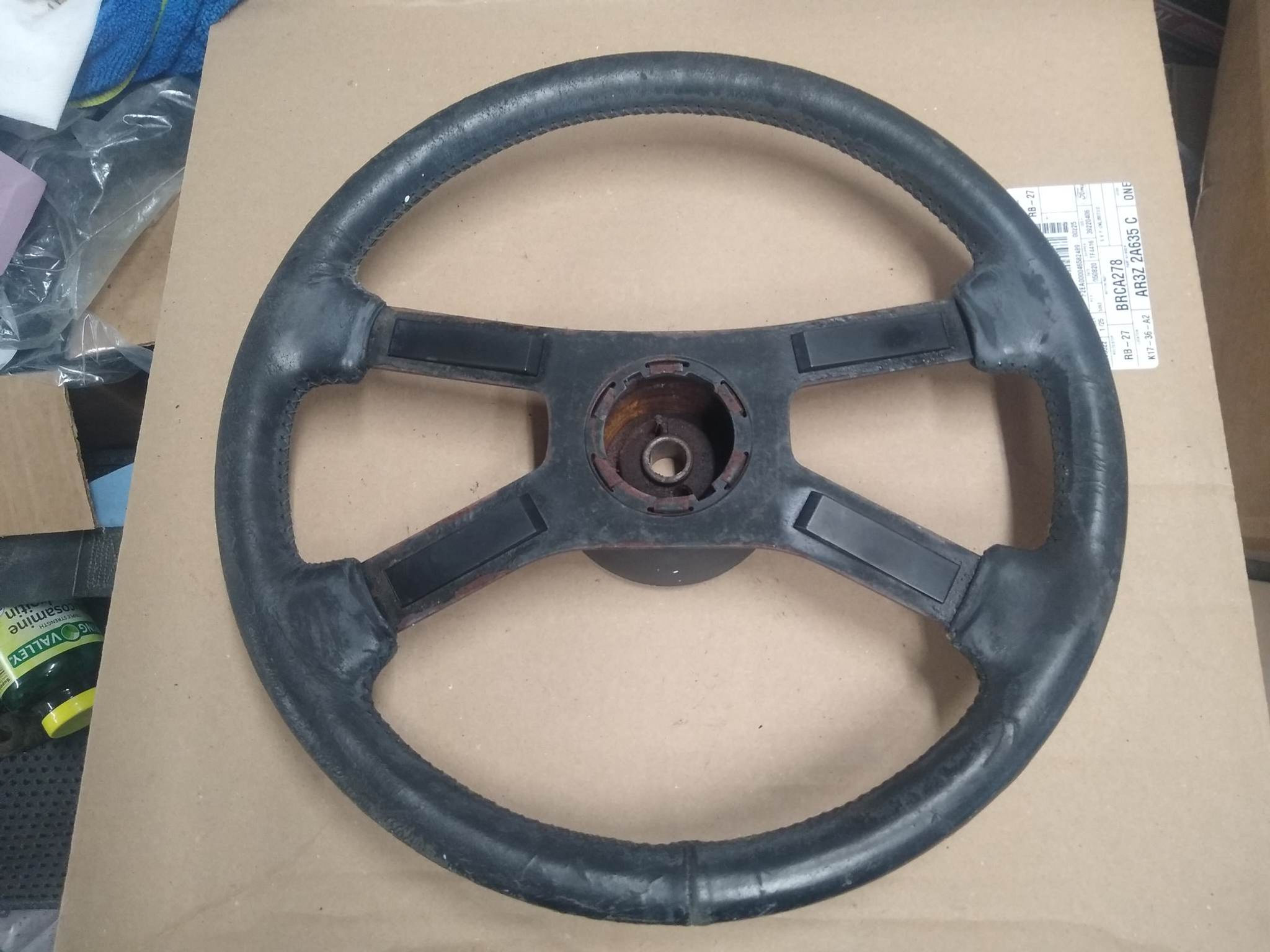 1983 Mustang GT/Capri RS leather steering wheel-used