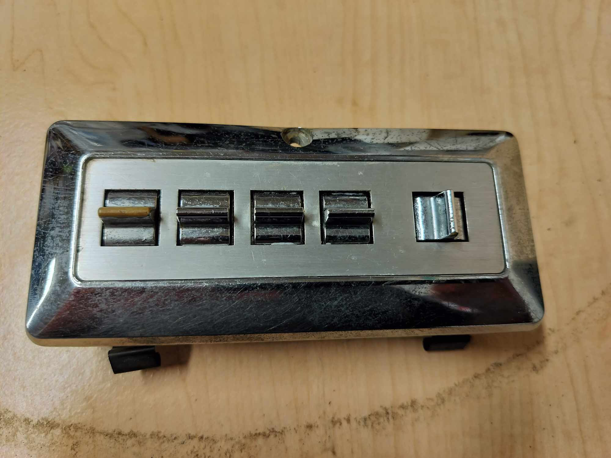 1983-86 Mustang Convertible Driver power window switch w/ chrome bezel-used