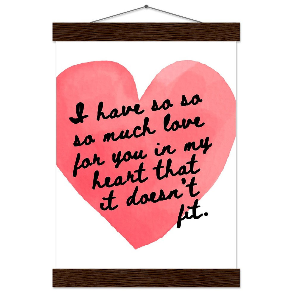 Miniature : Liebe im Überfluss - Herz-Art Print mit Leisten für eine Extraportion Gefühl