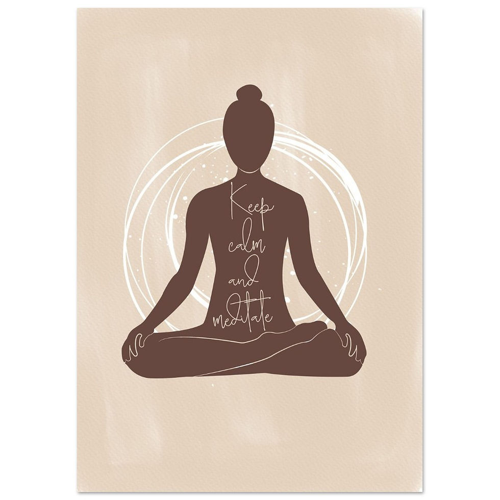 Miniature : Keep calm and meditate - Art Print