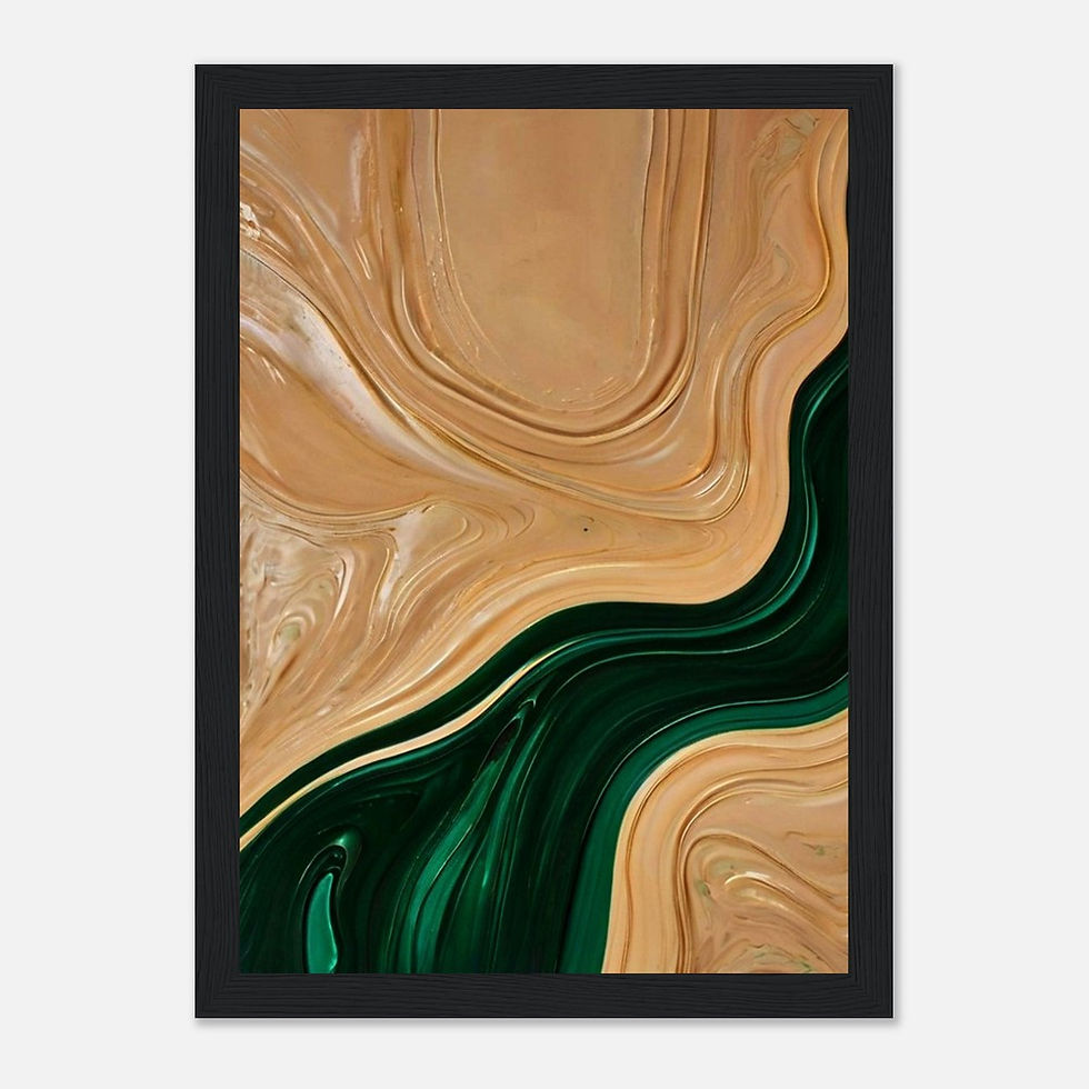 Miniature : Abstracktes Wandbild XIX - Art Print mit Holzrahmen