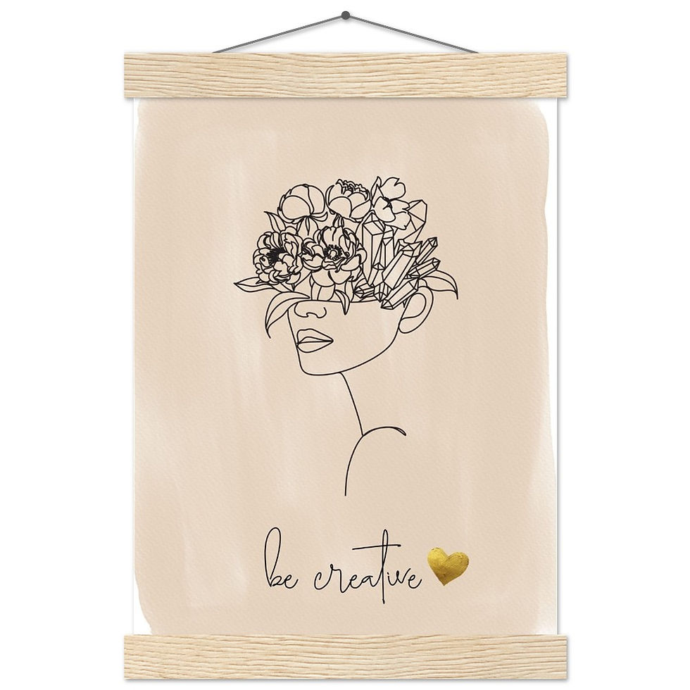 Miniature : be creative - Art Print mit Leisten